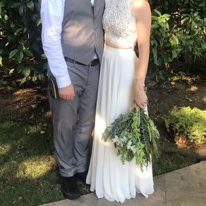 Bhldn Jenny Yoo Hampton skirt white size 2